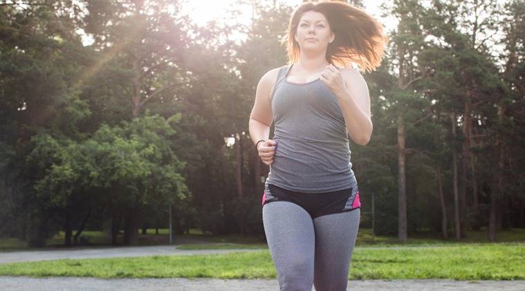 heavy thigh girl running