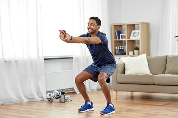 boy working out on mat